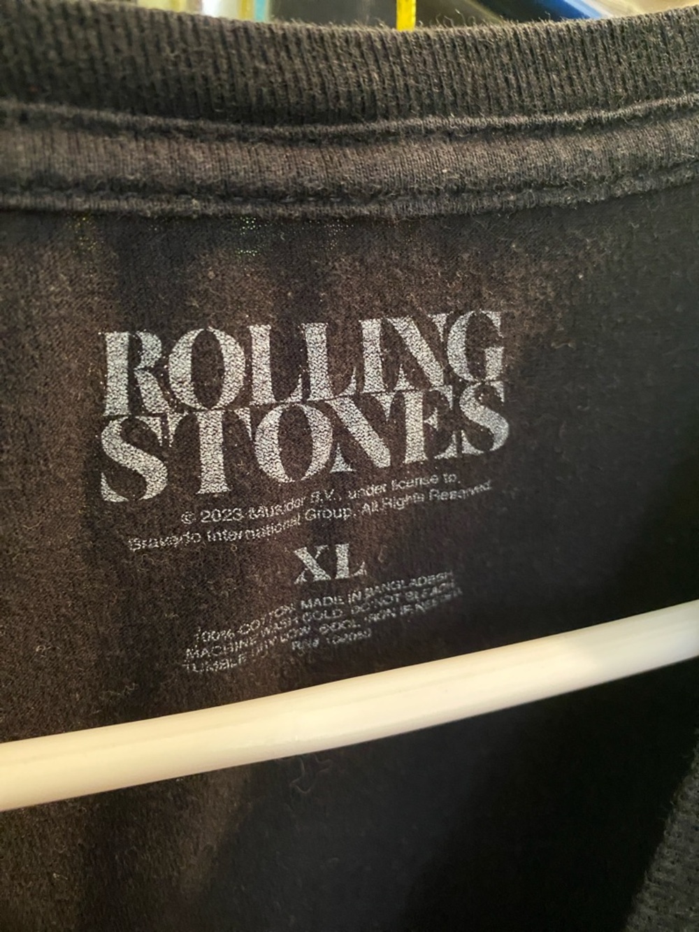 the Rolling Stones Black Tee with White Logo - Picture 2 of 2